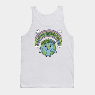 Happy Earth Day, Whimsical & Vibrant Cartoon Illustration Tank Top